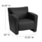 Emma and Oliver LeatherSoft Reception/Living Room Chair with Extended Panel Arms